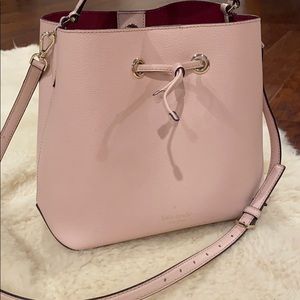 Kate Spade Rose Smoke Eva Large Bucket Bag
